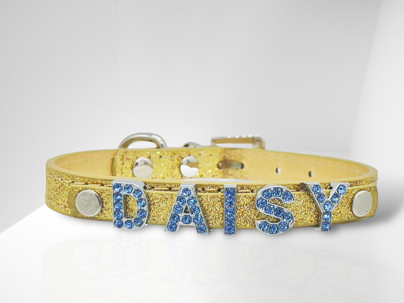 ALPHABET Brilliance Personalized Handmade PU Leather Dog Collar