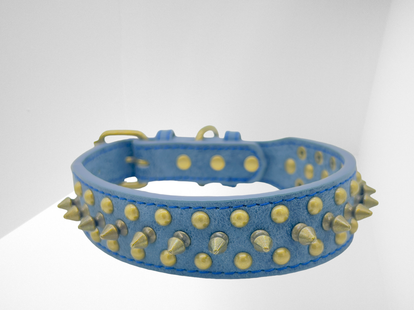 JACK Rivets Handmade PU Leather Dog Collar