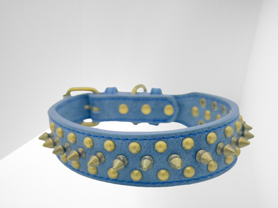 JACK Rivets Handmade PU Leather Dog Collar