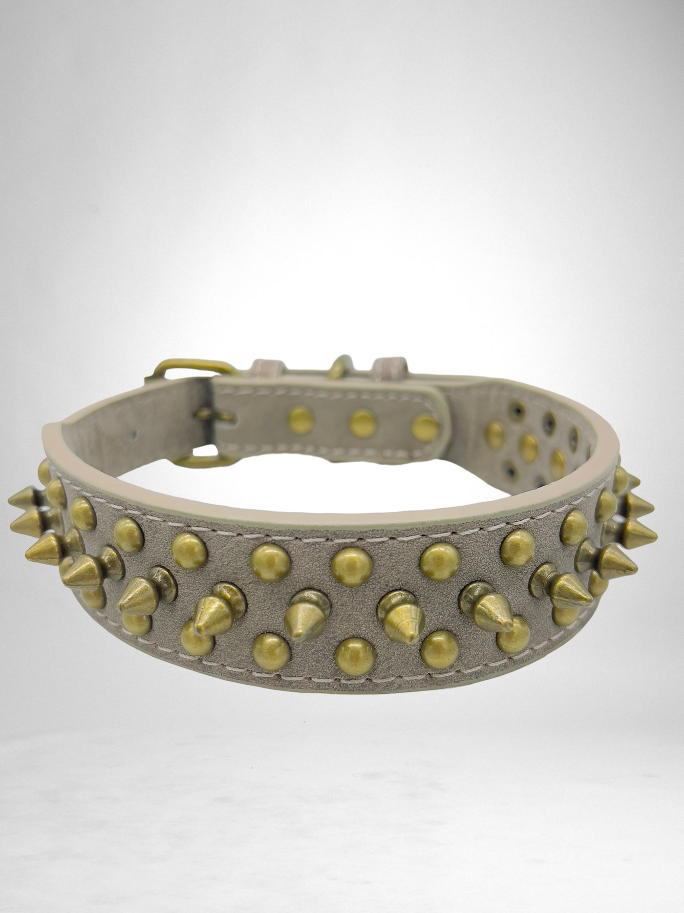 JACK Rivets Handmade PU Leather Dog Collar