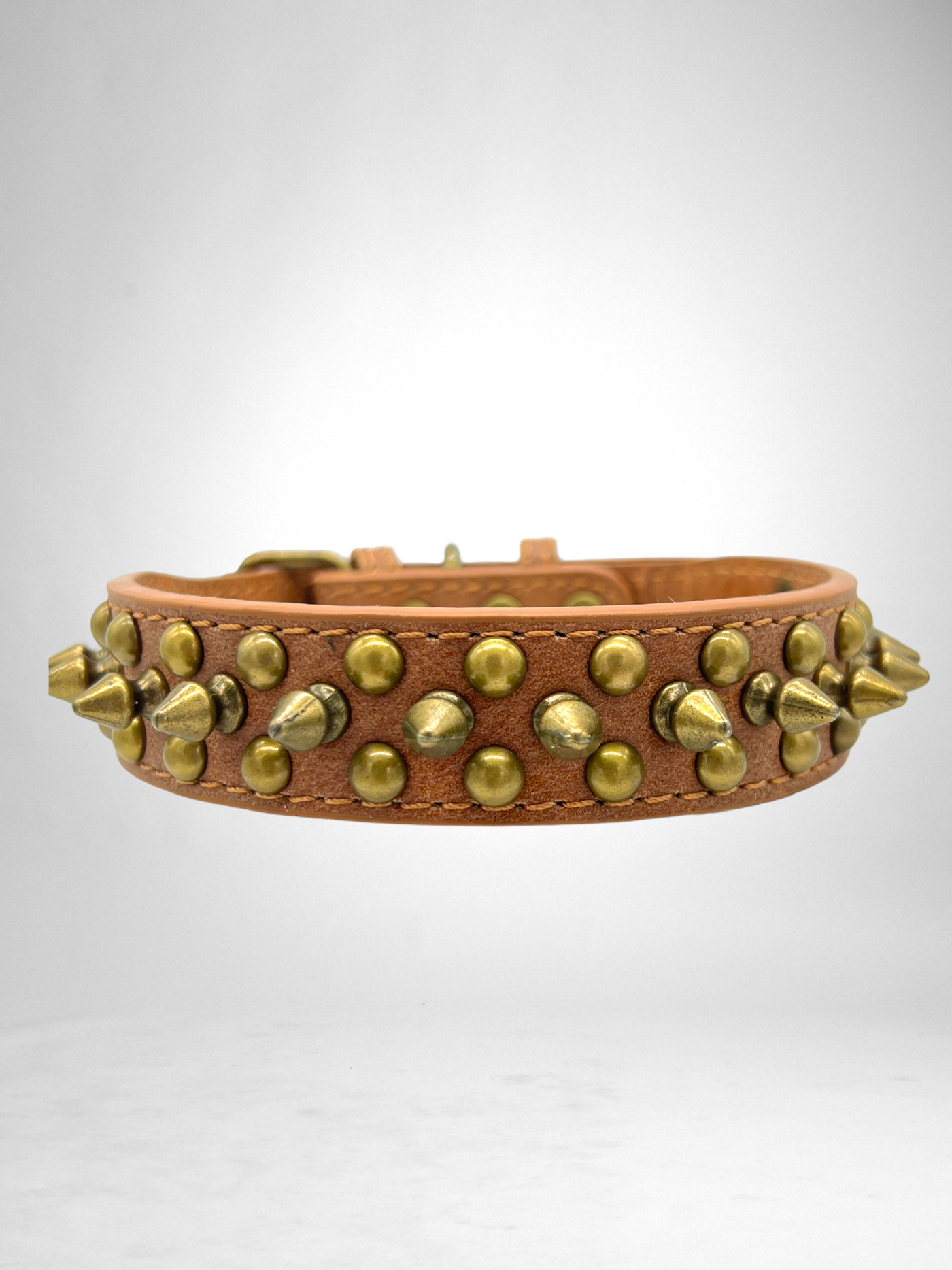 JACK Rivets Handmade PU Leather Dog Collar