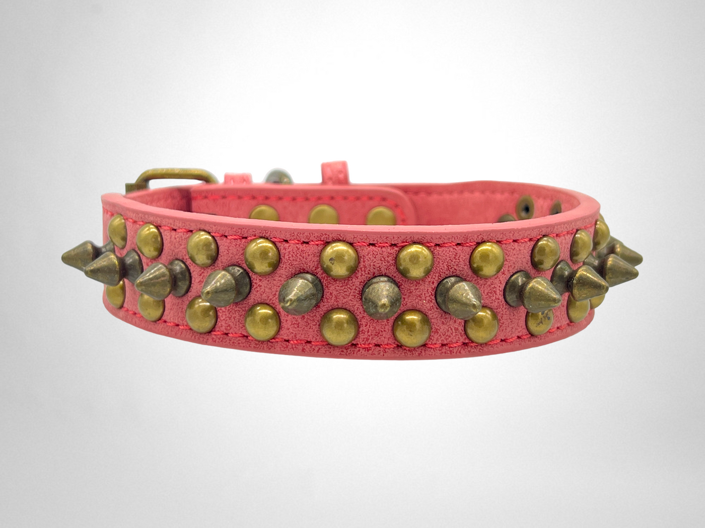 JACK Rivets Handmade PU Leather Dog Collar
