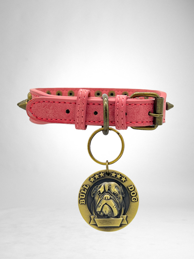 JACK Rivets Handmade PU Leather Dog Collar