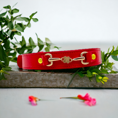 CLOVER Handmade Leather Dog Collar
