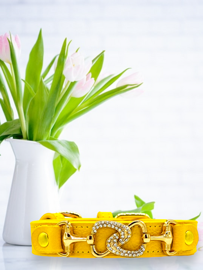 "D" Diamond Handmade Leather Dog Collar