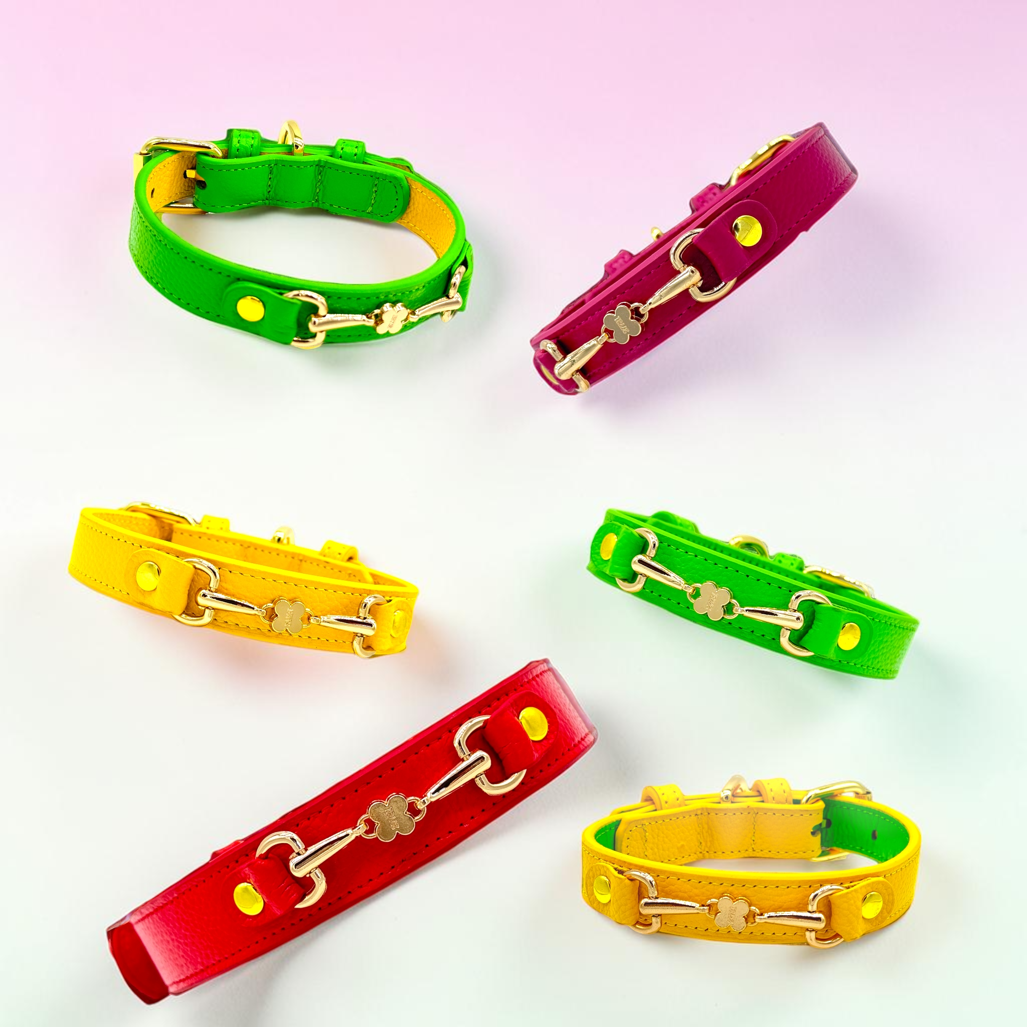 CLOVER Handmade Leather Dog Collar