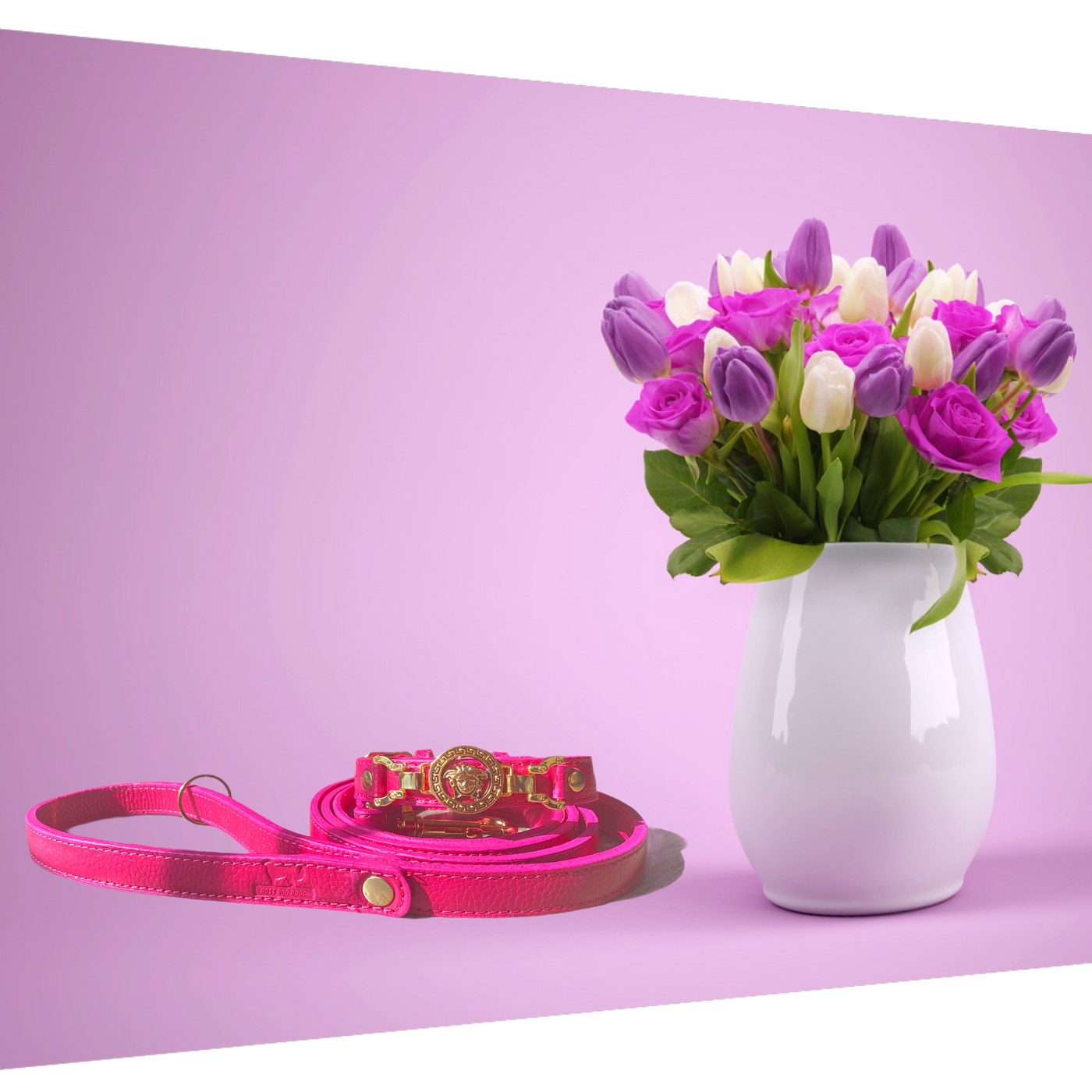 VERNEN Handmade Leather Set (Violet Red)